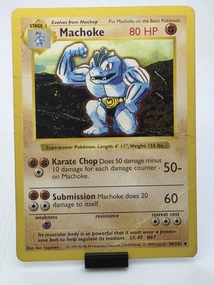 Machoke Shadowless Pokémon TCG Base Set 34/102 Uncommon DMG | eBay