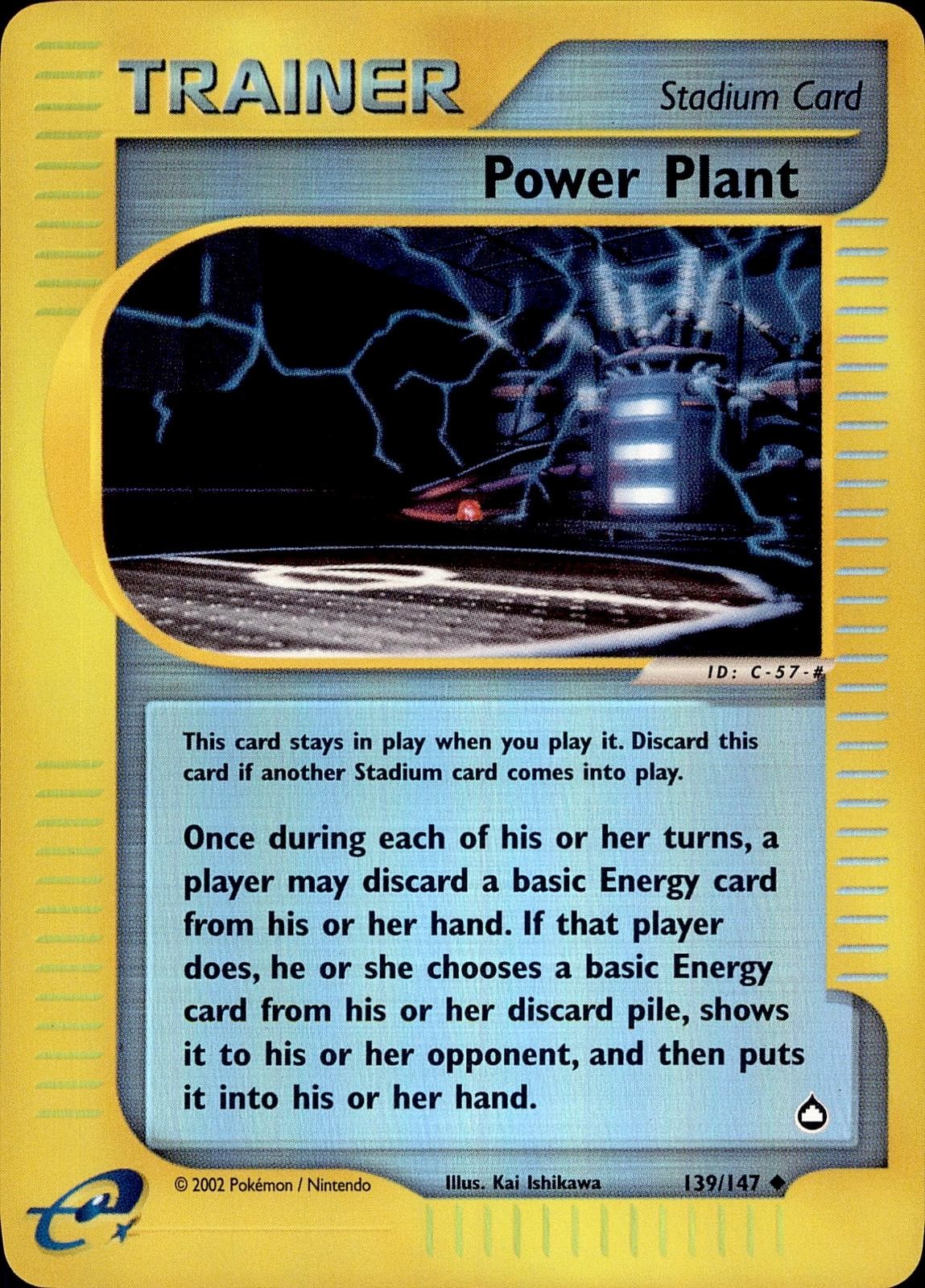 POKEMON POWER PLANT 139 AQUAPOLIS UNCOMMON LP REVERSE HOLO