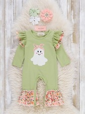 Cute Halloween Boutique Girls Romper