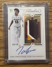 2021 PANINI FLAWLESS ROOKIE PATCH AUTO JOSH CHRISTOPHER 09/10 ARIZONA STATE