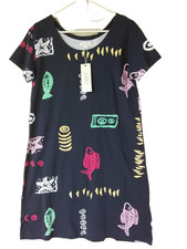 Women Size S Beach by Exist  Fish Shift Sleeveless Summer  Dress Cover Up NWT