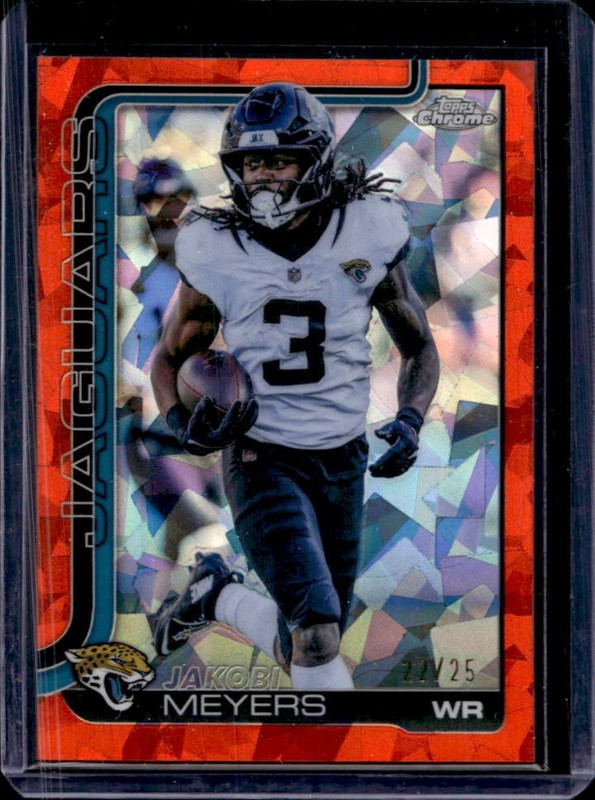 2025 Topps Chrome Sapphire Jakobi Meyers Orange Refractor #/25 Jaguars