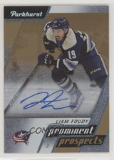 2020-21 Upper Deck Parkhurst Prominent Prospects Gold Liam Foudy #PP2 Auto 06wk