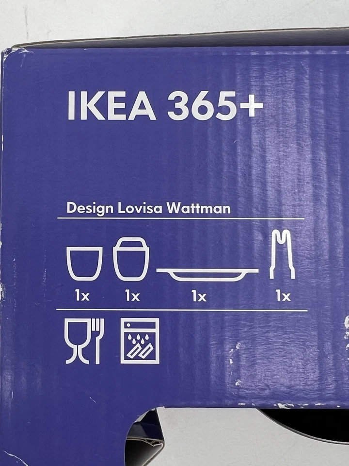 2006 IKEA 365+ Sugar Creamer Plate Tongs 4 Pc Set Design Lovisa Wattman 16482 - Image 4 of 4