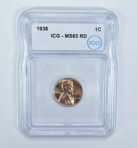 1938 Lincoln Wheat Cent MS65 RD ICG