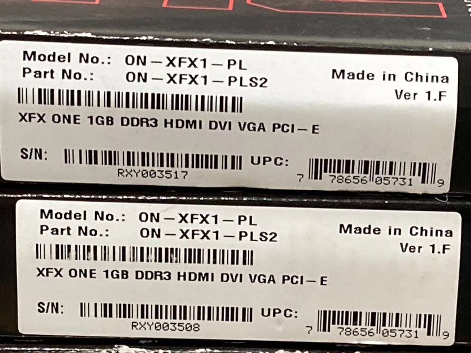 Lot of 3 XFX ON-XFX1-PL One DDR1  1G Graphics Card ON-XFX1-PLS2 - NIB, Sealed - Image 3 of 3