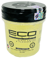 Eco Style Black Castor & Flaxseed Oil Styling Gel 16 oz Max Hold Exp 4/26