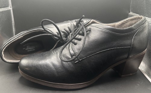 Bass Woman’s Black Sadle Lace Up Shoe Size 9m - Picture 6 of 9