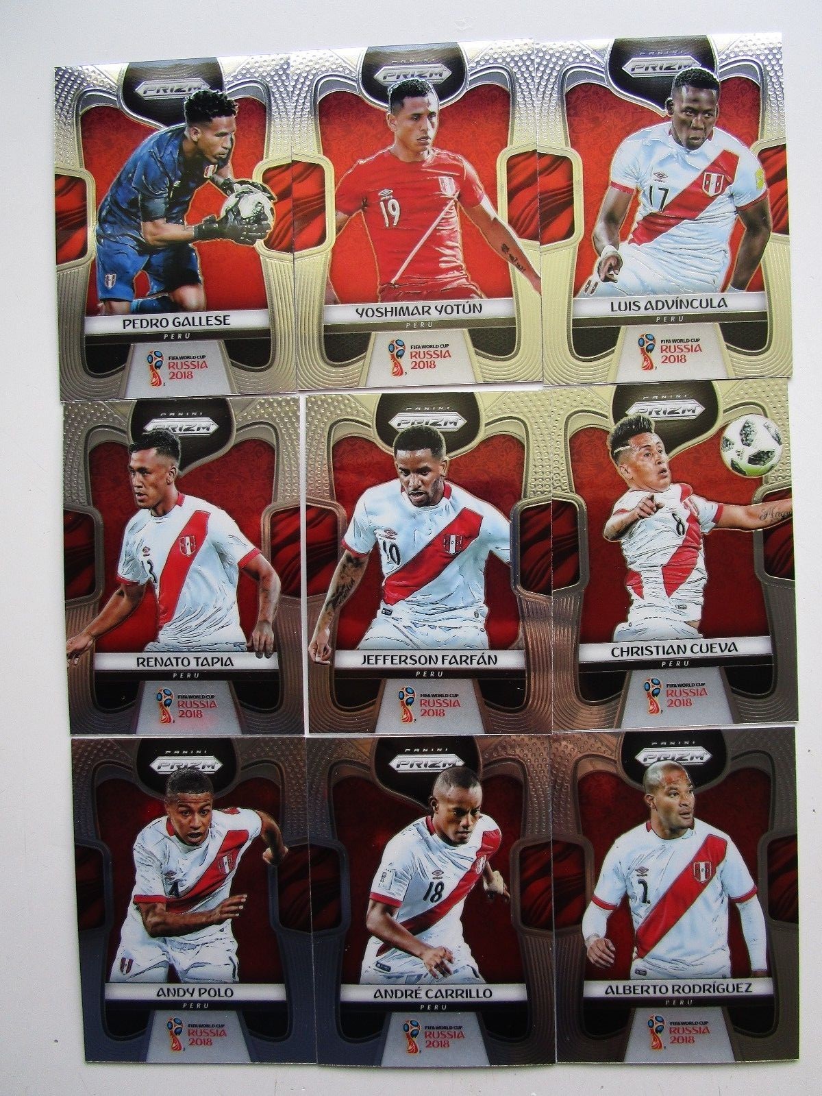 2018 Panini Prizm World Cup Base Team Sets - pick from list