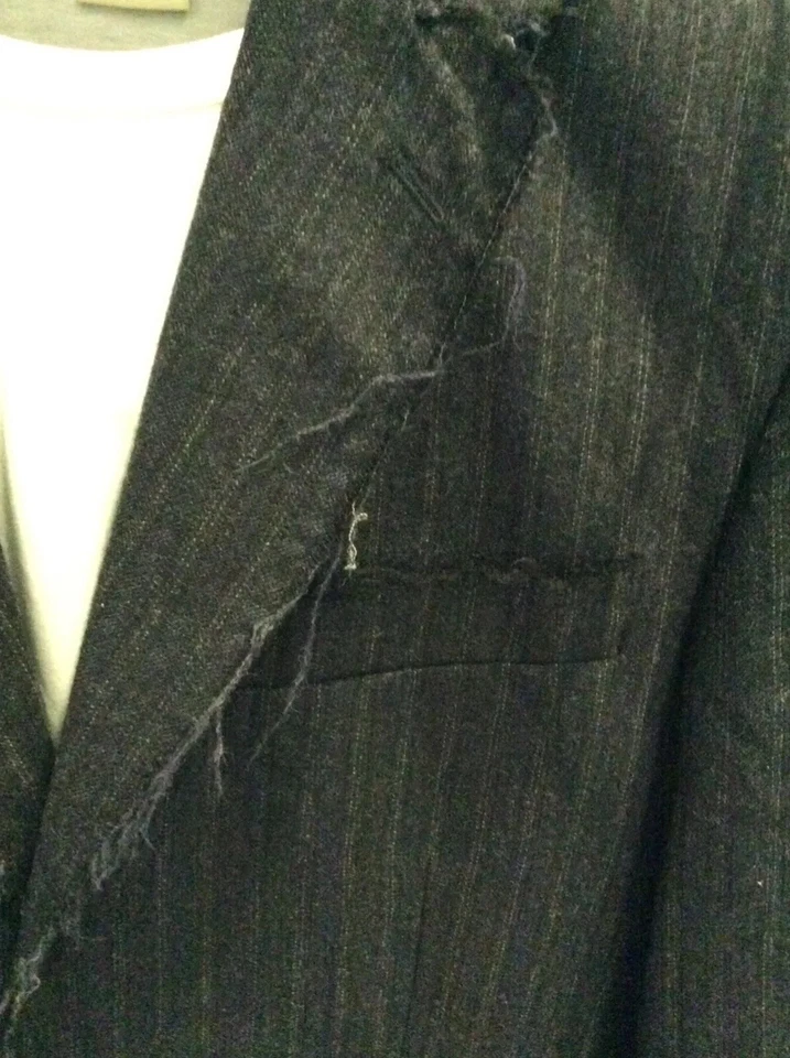 Mens Oliver Spencer Wool Jacket Size 38 Frayed edged details.Excellent Condition - Image 3 of 4