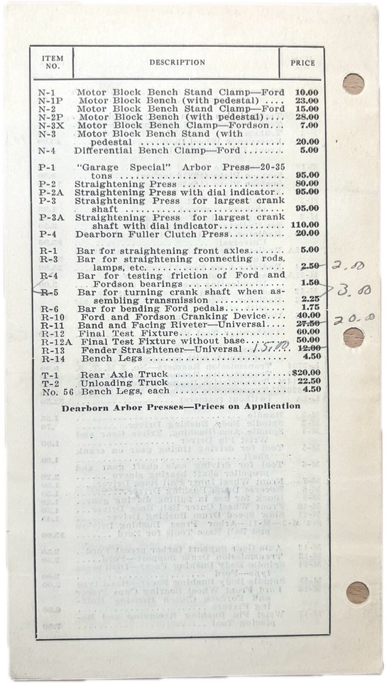 1922 DEARBORN EQUIPMENT CO KALAMAZOO MICHIGAN AUTOMOTIVE TOOL CATALOG