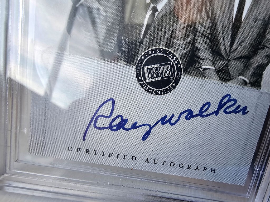 RAY WALKER "THE JORDANAIRES" 2006 PRESS PASS ELVIS LIVES ON CARD AUTO