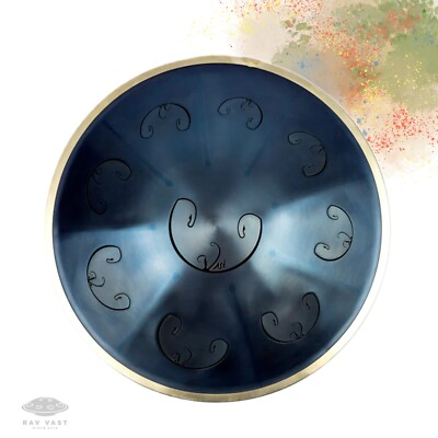 RAV Vast Indigo B Celtic Minor 432 Hz Steel Tongue Drum Handpan