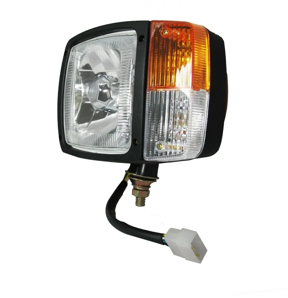 2x Frontscheinwerfer Halogen Scheinwerfer Blinklicht für Traktor Bagger Radlader - Bild 2 von 4