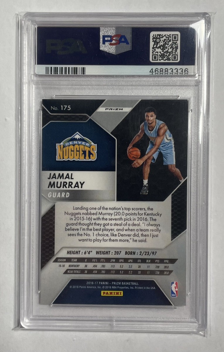 2016-17 Prizm Jamal Murray Starburst Prizm Rookie RC #175 PSA 9 