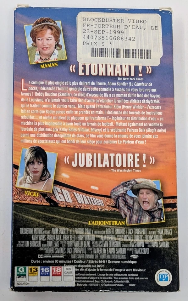 Le Porteur d'Eau VHS (1998) - NTSC - French - Good (Tested) - Image 2 of 4