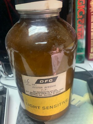 DFG Chemical Silver Acetate C.P.  1 pound Approx 9.5 Oz silver
