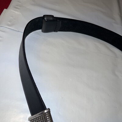 Black Leather BELT Silver ROPE LOOP Hook buckle PIRATE Medieval Gothic EMO GOTH Black Leather BELT Silver ROPE LOOP Hook buckle PIRATE  main image 3