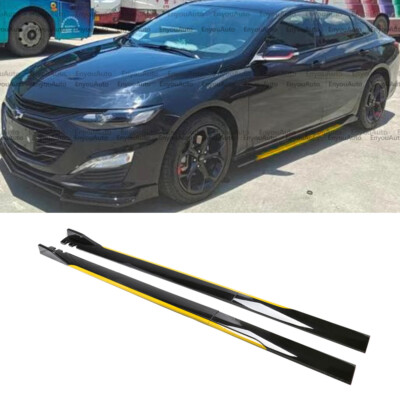 For Chevrolet Cruze 86'' Side Skirt Extension Rocker Panel Splitter Black Yellow