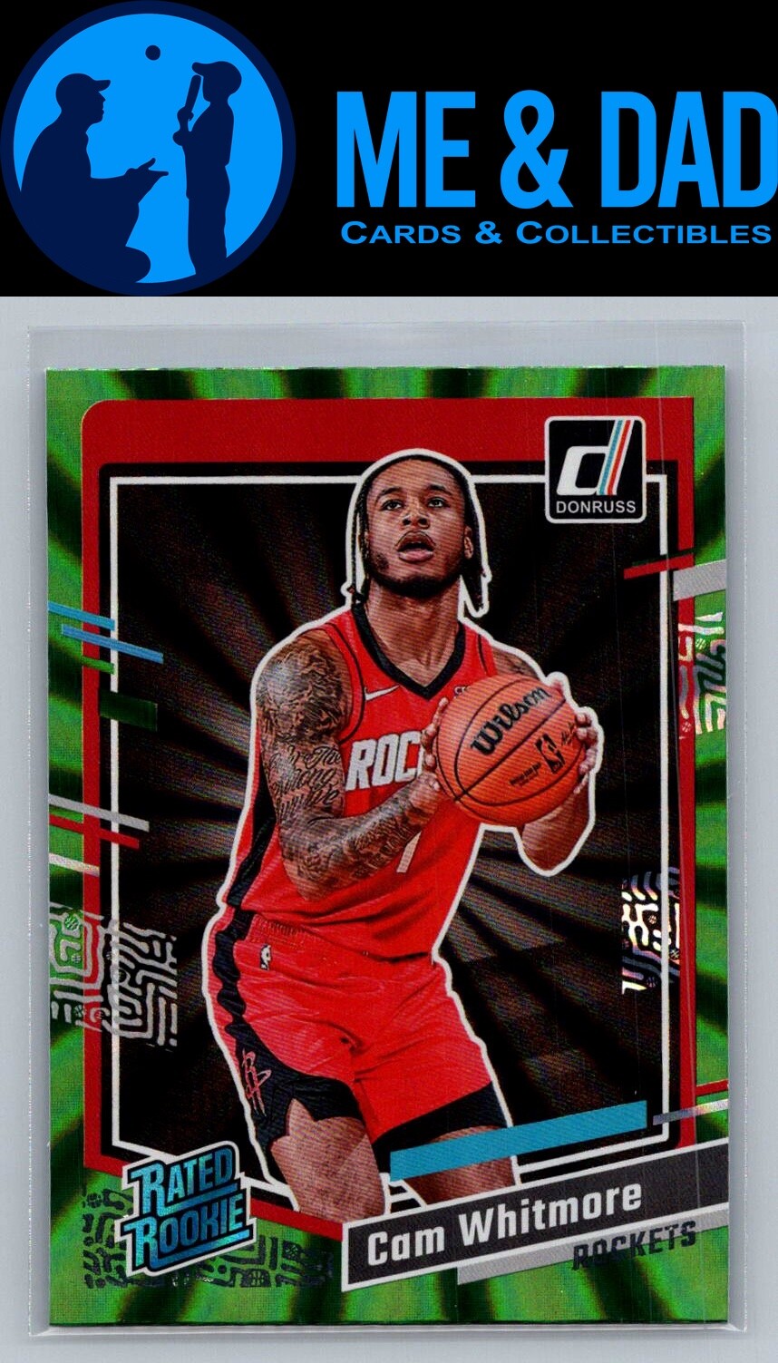 2023-24 Donruss #211 Cam Whitmore Green Laser Holo