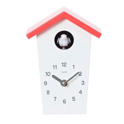 Mini Kuckucksuhr HOCHHAUS 17x12,4x9cm moderne Schwarzwalduhr Wanduhr Holzuhr