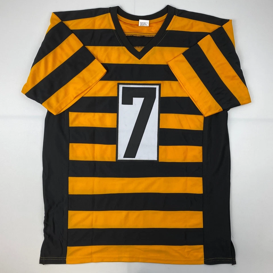 Camiseta deportiva para hombre Ben Roethlisberger Pittsburgh Bumble Bee XL autografiada facsímil Foto 3 de 4