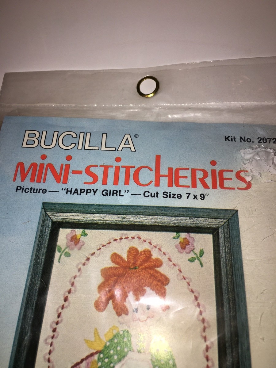 Bucilla Mini-Stitcheries Happy Girl 7 x 9 kit no. 2072 | eBay