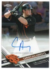 2017 Topps Chrome Rookie Autographs RC On Card Auto Pick Any Complete Your Set