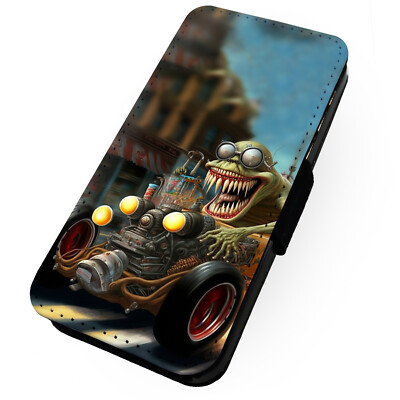 Bedruckte Kunstleder Flip Handy Hülle iPhone - Daddy Ed Roth Monster Drag - Spaß
