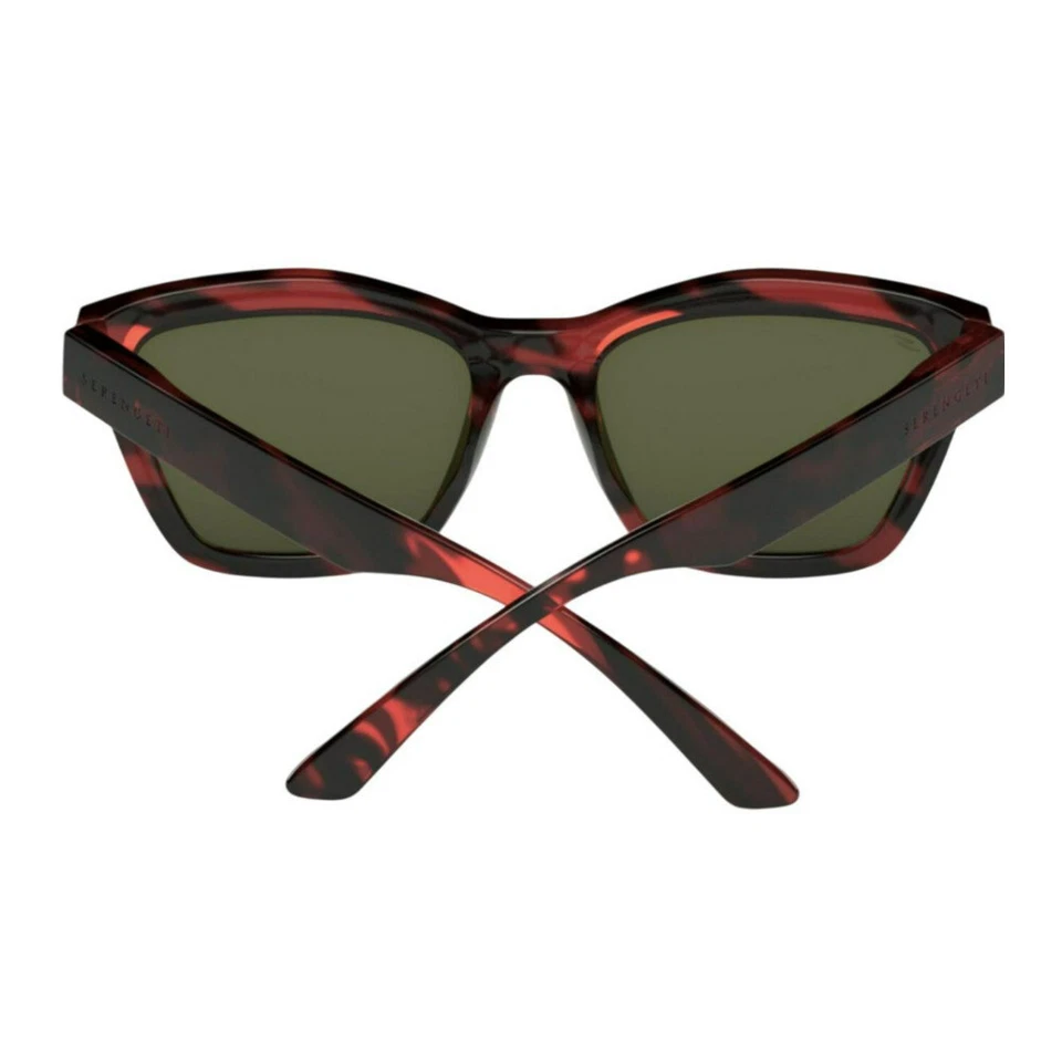 Gafas de sol Serengeti rectangulares Rolla rojo brillante marco tortuga con lente Saturn Foto 4 de 4