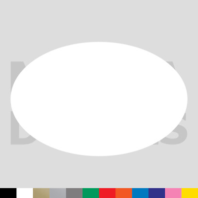 Oval Vinyl Die Cut Decal Sticker - Shape