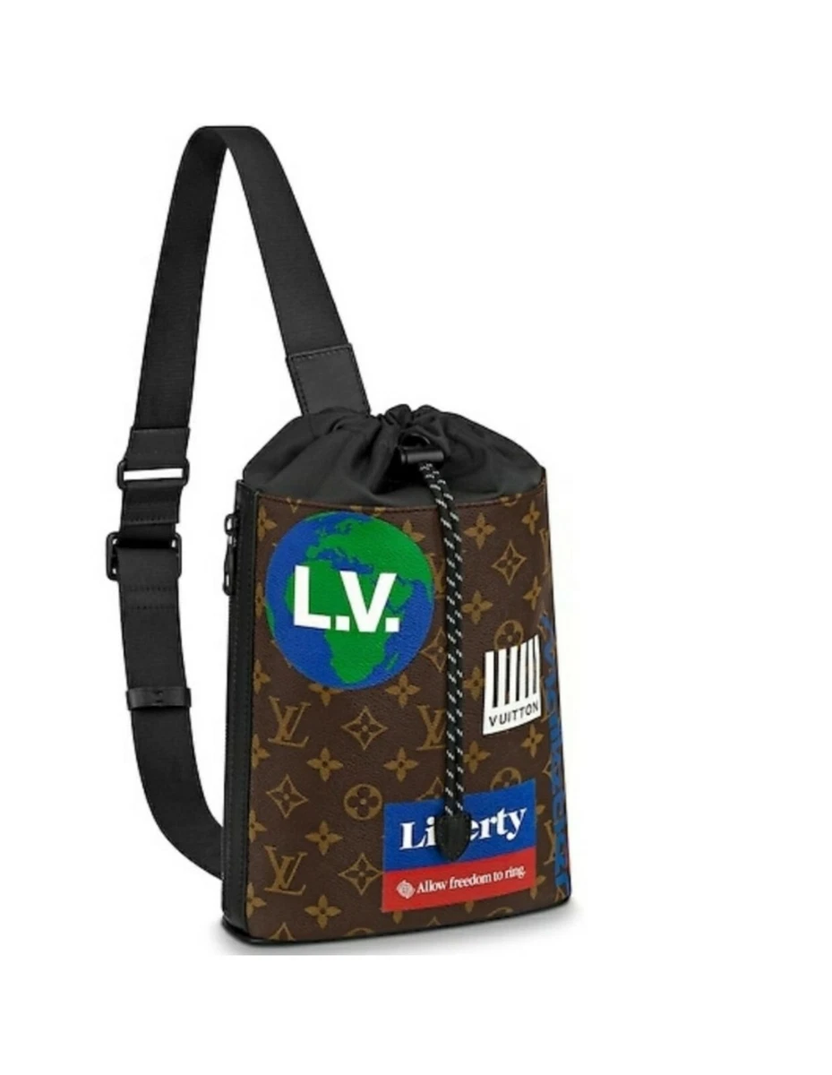 brown lv sling bag