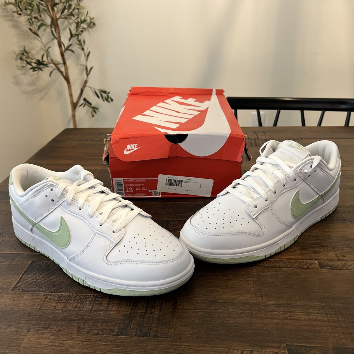 バスケットシューズ バッシュ スニーカー   ナイキ Nike Dunk Low Retro White/Honeydew New Nike Dunk Low Retro White Honeydew Green DV0831-105 Men's Size
