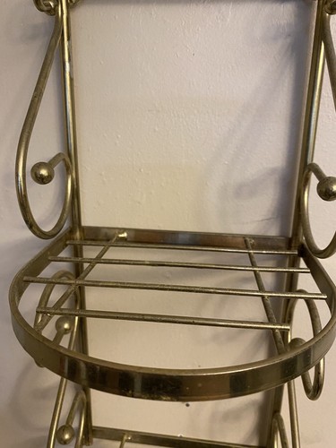 Brass 2 Tier Heart Design Vanity Shelf 15.5 x 6 1/4 x 6 - Picture 3 of 6