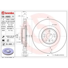 BREMBO 2x Bremsscheiben Innenbelüftet beschichtet 09.A960.11