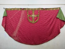 vintage church cope vestment chasuble brocade fabric woven christian priest
