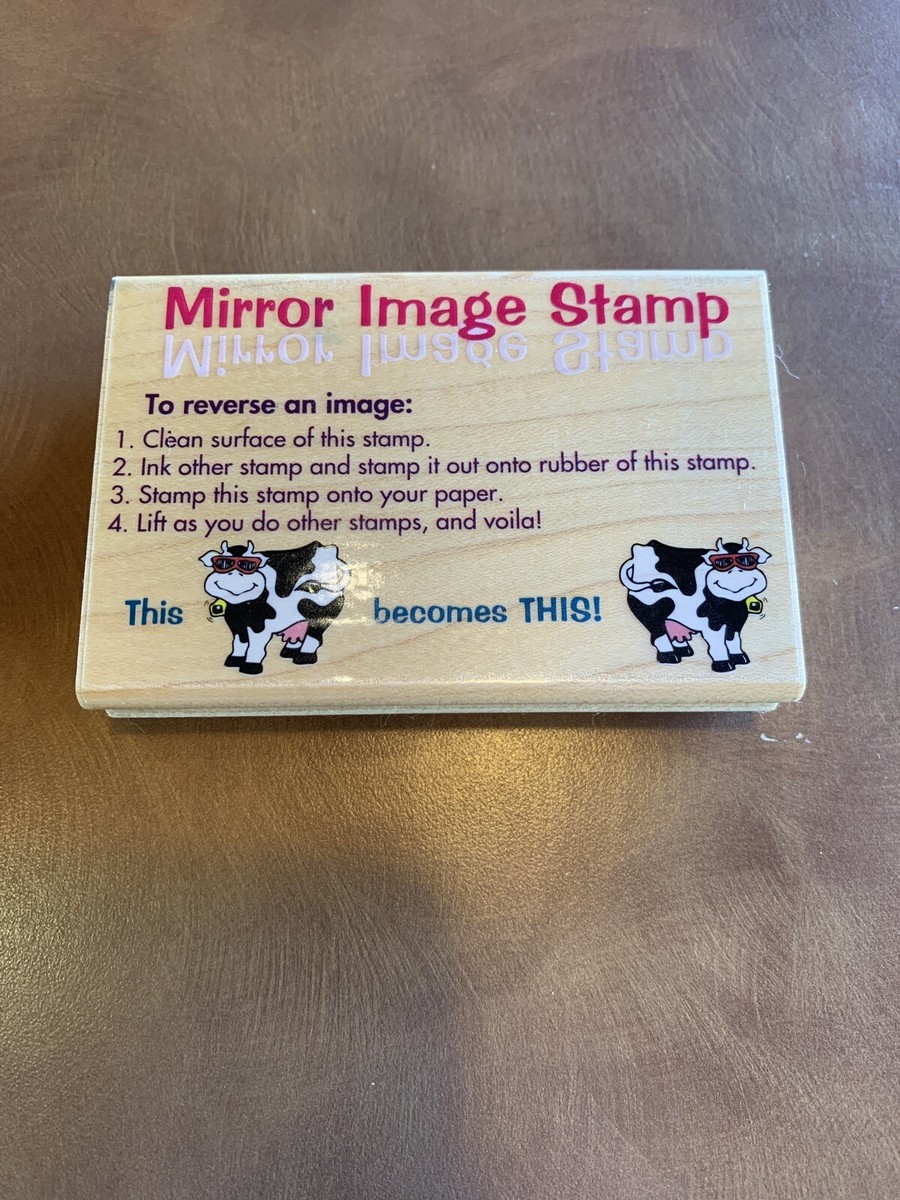Rubber Stampede Mirror Image Stamp Reverse Image Stamp 2.75