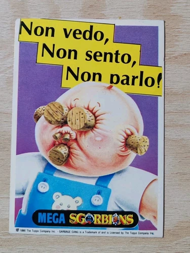 Mega Sgorbions 1 - NON VEDO, NON SENTO, NON PARLO! - GPK - Topps - Foto 1 di 2