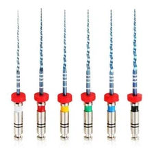 Vakker V Blue 21mm Taper 04 NiTi Rotary Engine Files #15-40 Assorted 6/Pk