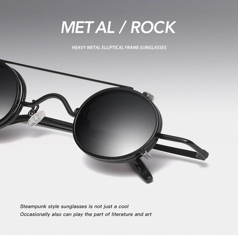 Gafas de sol retro pequeñas redondas para hombres mujeres vintage estilo John Lennon marco de metal Foto 3 de 4