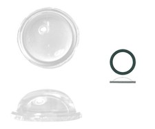 Steine für Odysseylampen, 1 Stk., rund, Ränder geschert, Ø ca. 14 mm, h ca. 6 mm