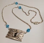 Vintage 18" Solid Sterling Silver Unusual Exotic Princess Pendant Necklace