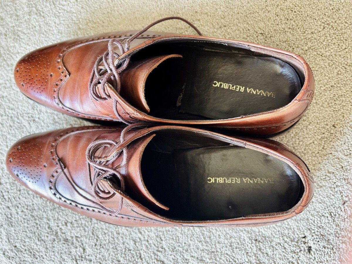 Banana Republic Brown Leather Casual Wingtip Oxfords Shoes Men\'s 8 M Banana Republic Men main image 4