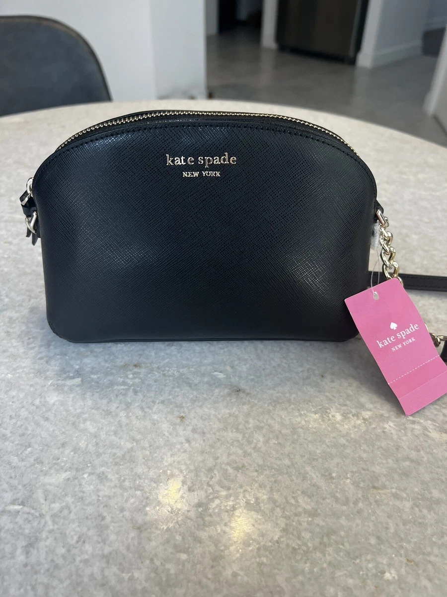 Kate Spade Cameron Saffiano Leather Hilli- Black W Gold Hardware