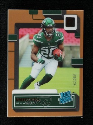2022 Panini Clearly Donruss Rated Orange 70/75 Breece Hall #64 Rookie RC g2e
