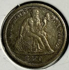 1870 O/D Seated Liberty Dime - Nice Coin - (39-6/XER)