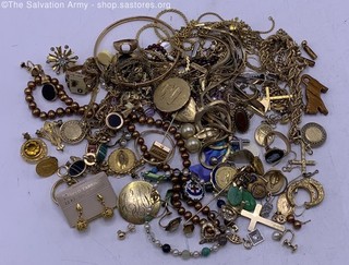 Mixed Lot Assorted Gold Filled Jewelry For Wear Craft & Repair