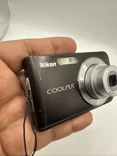 Nikon Coolpix S210 Digital Camera, Charger & Battery, Brown, 8GB + Case