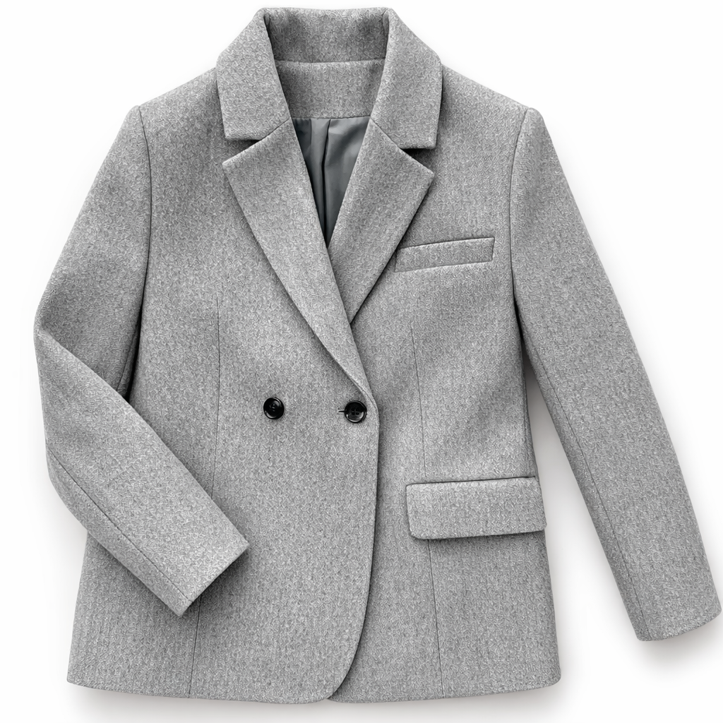 Cashmere Blazer Jacket Grey Women's NEW Hight quality size S/M made in Ukraine