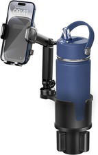 Cup Phone Holder for Car with Expandable Base, 2 in 1 Adjustable Hands Free Cell